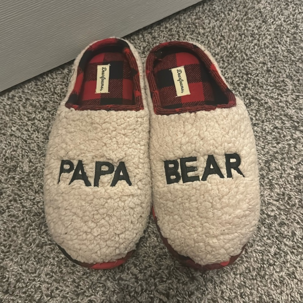 Dearfoams Papa Bear slippers